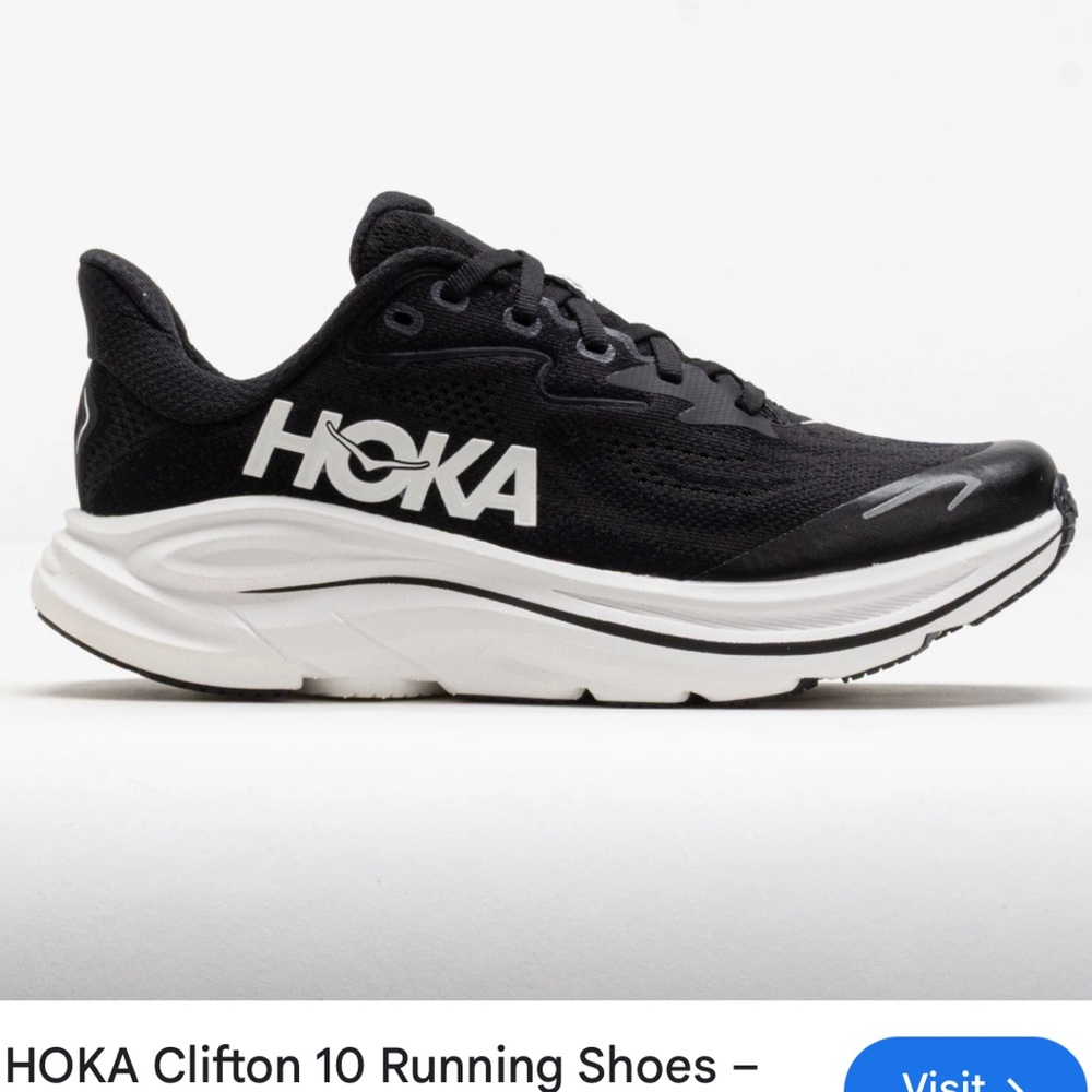 HOKA
Clifton 10 Road-Running black/white shoes Women size 8 gently used - Picture 4 of 15